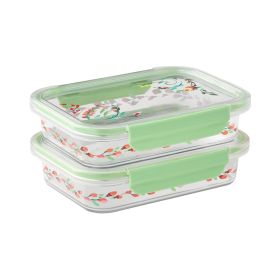 Painted Meadow 2.3-Cup Rectangle Tritan Food Storage Containers with Tritan Lid, Set of 2